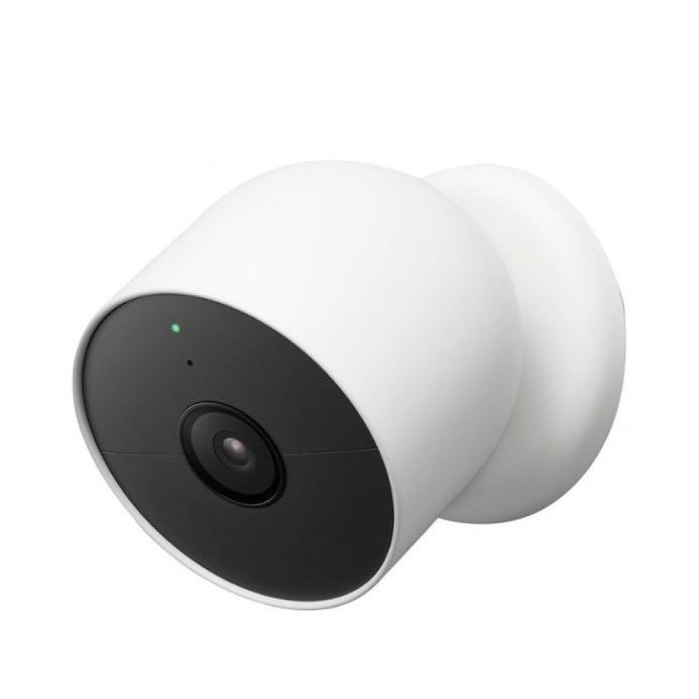 Google - Nest Cam Indoor/Outdoor Wire Free Security Camera - Snow