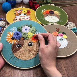 Animal Embroidery Kit for Beginners 
