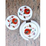 Marble Inlay Round Coaster Set with Holder
