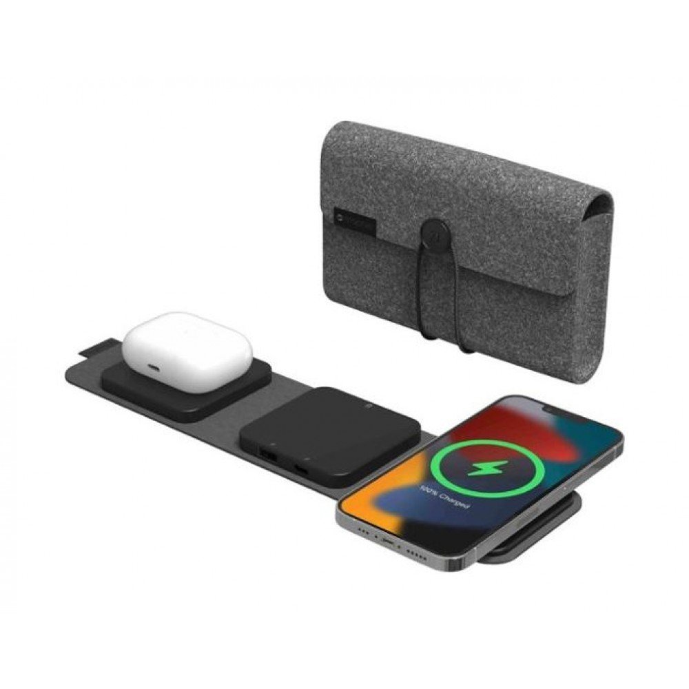 Mophie - Snap+ 15W Multi-Device Travel Charger with MagSafe Compatibility - Black