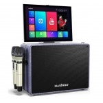 MASINGO 2023 Professional Karaoke Machine with Lyrics Display Screen + 2 Wireless Microphones