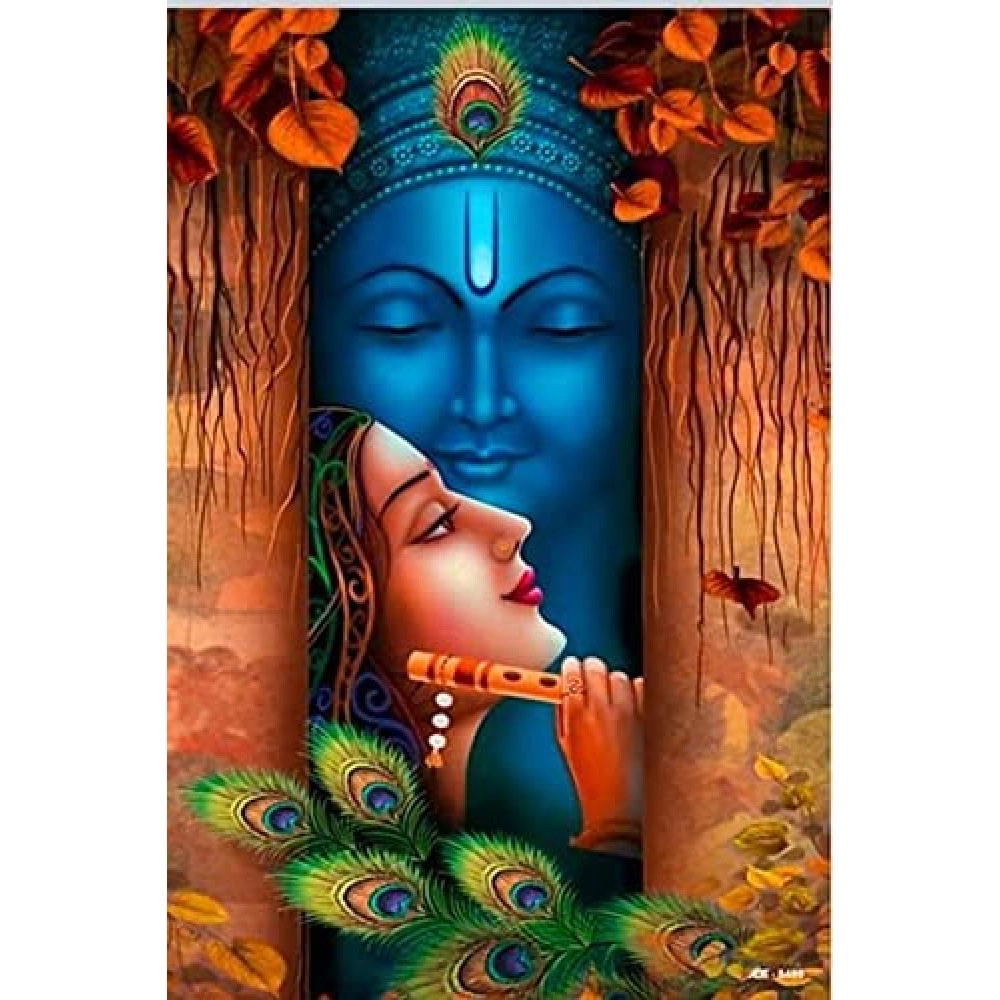 Radha Krishna Hand Painted Painting On Canvas