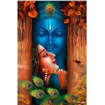 Radha Krishna Hand Painted Painting On Canvas