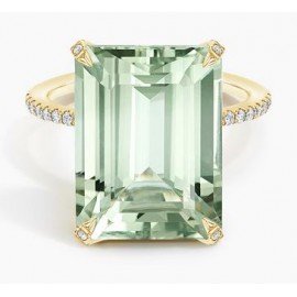 Festivity Prasiolite and Diamond Cocktail Ring 