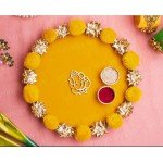 Colorful Decorated Pooja Thali 9" 