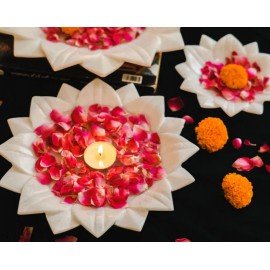 Exquisite Floral Marble Urli 