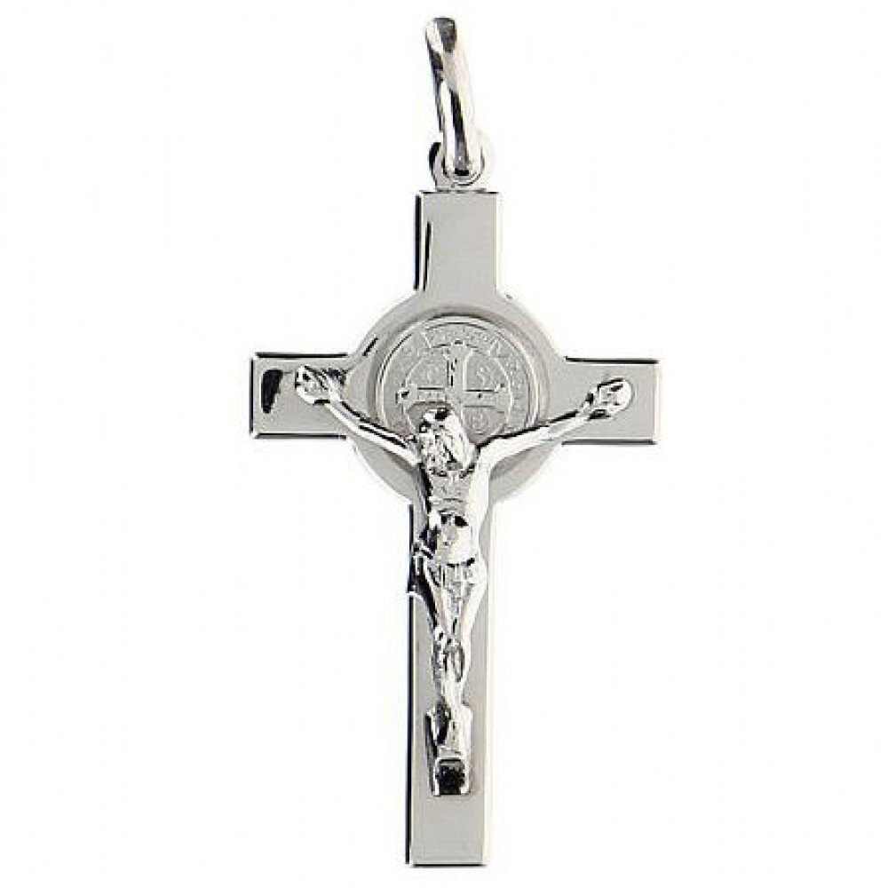 Saint Benedict Cross Pendant Sterling Silver