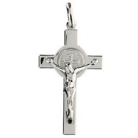 Saint Benedict Cross Pendant Sterling Silver
