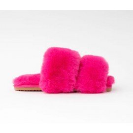 Plush Edit Slipper - Bow Pink