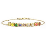 Delicate Navratna Gemstone Bracelet