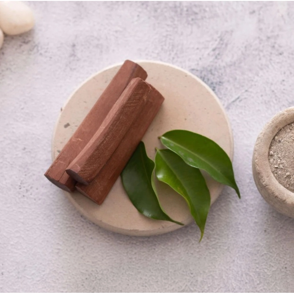 Natural Red Sandalwood Sticks for Pooja (Set of 2 Sticks)