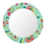 Neon Cyanic Pop Burst Wall Mirror