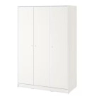 KLEPPSTAD Wardrobe with 3 doors, white