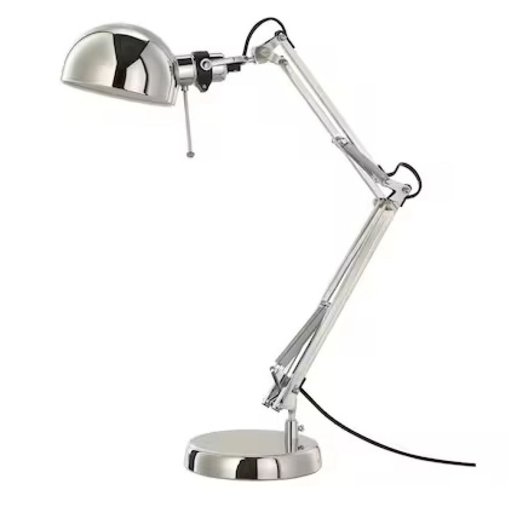 FORSÅ Work lamp, nickel-plated