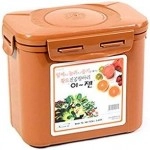 E-Jen Premium Kimchi, Sauerkraut Container Probiotic Fermentation with Inner Vacuum Lid (Earthenware Brown
