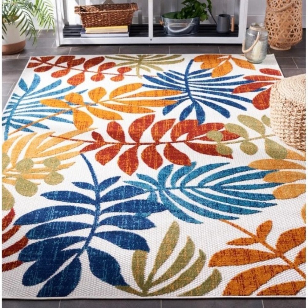 Anakin Flatweave Creme/Red Indoor/ Outdoor Rug