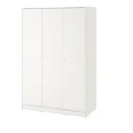 KLEPPSTAD Wardrobe with 3 doors, white