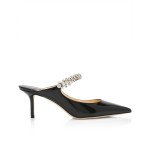JIMMY CHOO BING PATENT MULE WITH EMBELLISHED STRAP 65