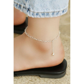 Circle Chain 925 Silver Anklet