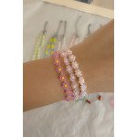 Pastel Bead Flower Bracelet