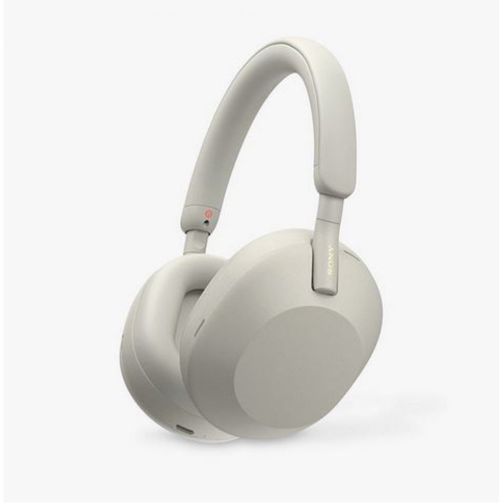 Sony WH-1000XM5 Noise Cancelling Wireless Bluetooth High Resolution Audio Over-Ear Headphones with Mic/Remote, Silver