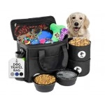 Top Dog Pet Gear Black Dog Travel Bag for Supplies