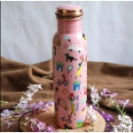 Copper Bottle | Pink | 1 Litre | 27 cm