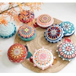 Handmade Floor Cushion Hippie Throw Pillow Bohemian Meditation Cushion Embroidered Pillow Housewarming Gifts