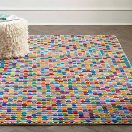 Novalee Pompom Kids & Novelty Multi Handmade Wool Carpet