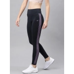 Women Navy Blue Solid Seamless Tights