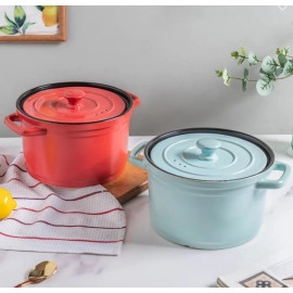 Ceramic Stock Pot With Lid Large
