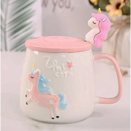 Lovely Unicorn Mug With Spoon Set