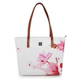 ESBEDA White-Pink Color Floral Printed Handbag For Women’s
