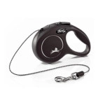 Flexi Classic Retractable Cord Leash for Cats & Small Dogs – Black