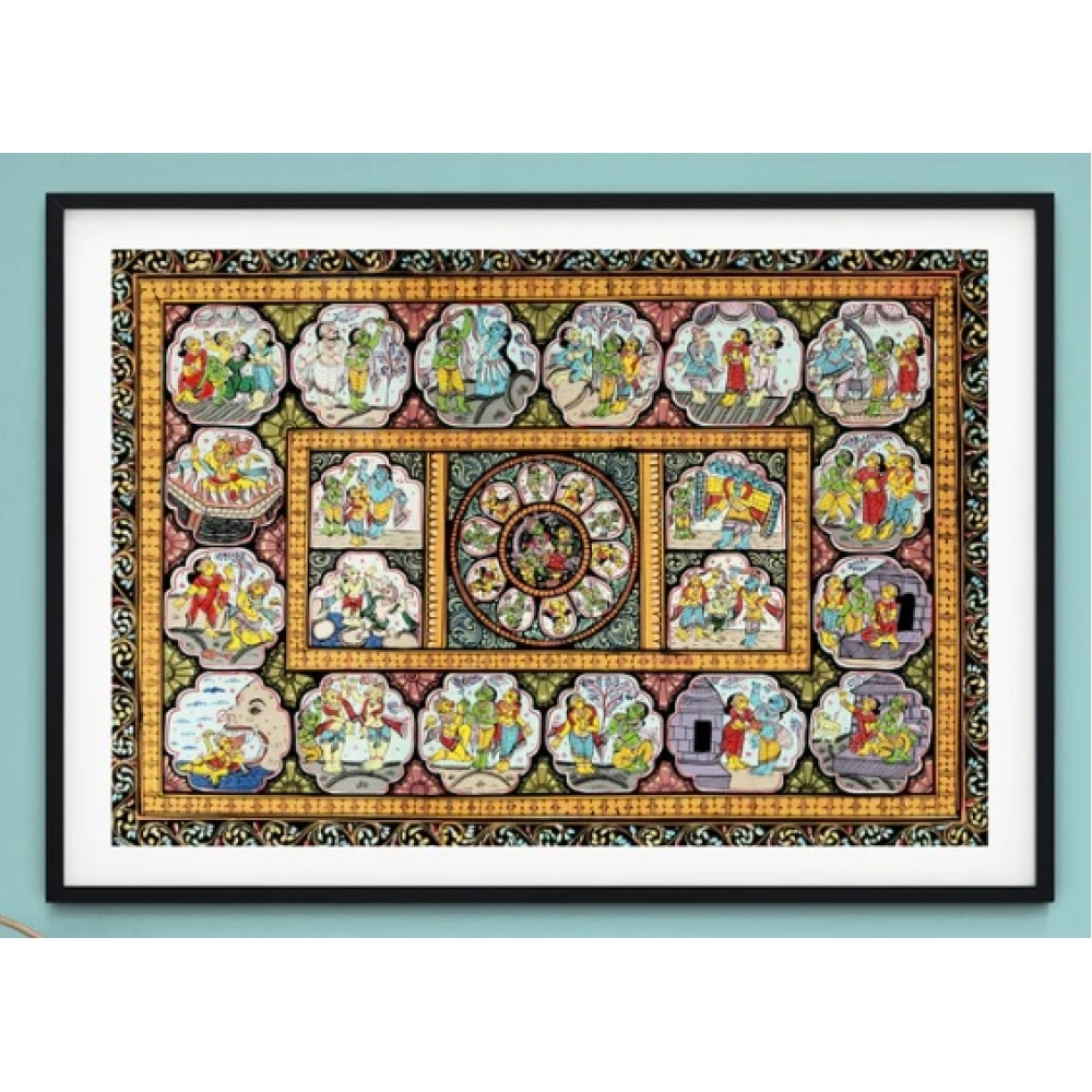 The Legend of Ramayana Pattachitra Art Painting for Home Wall Art Decor