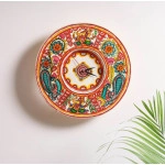 Handpainted Tholu Bommalata Leather Wall Clock