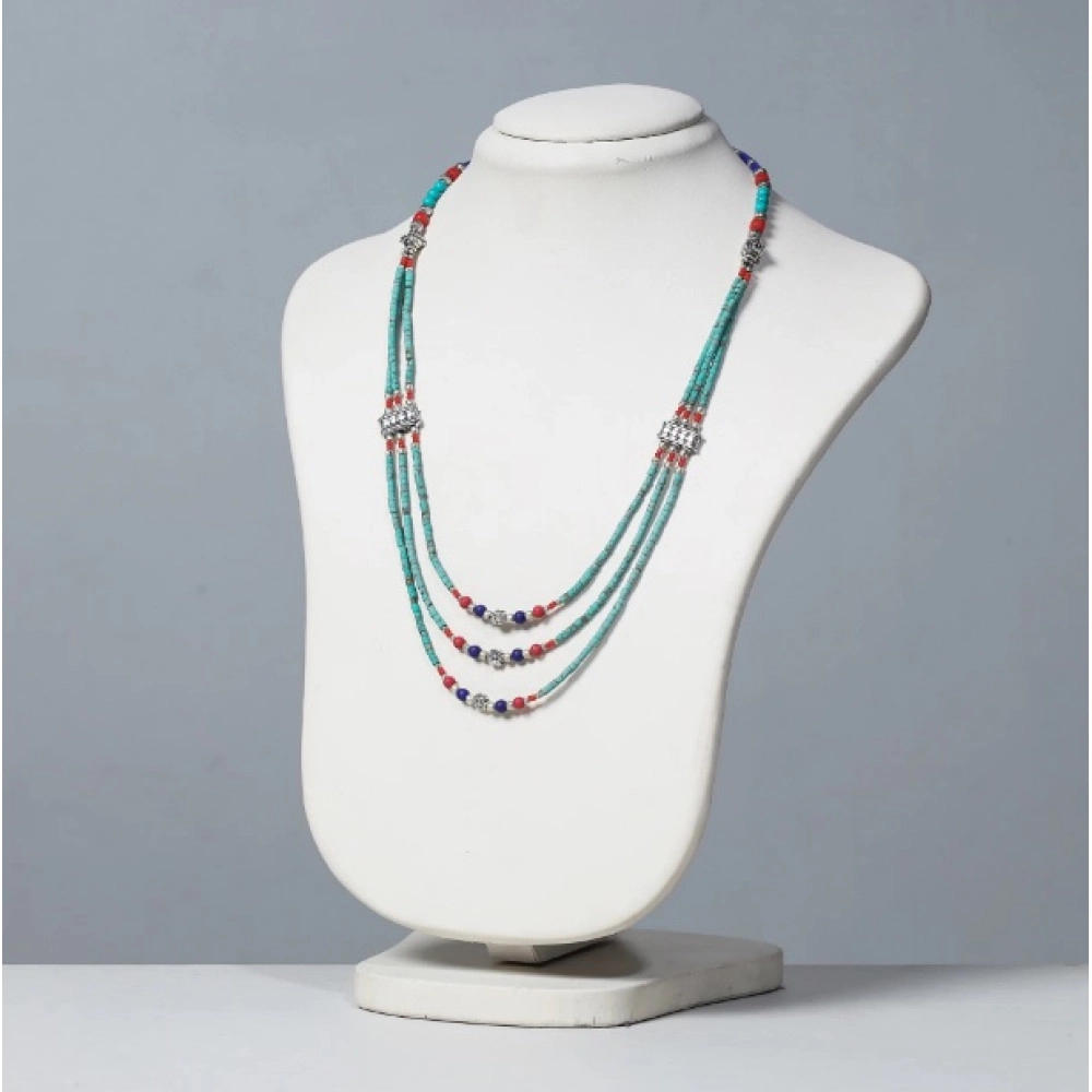 Ethnic Tribal Tibetan Beadwork Necklace from Himalayas