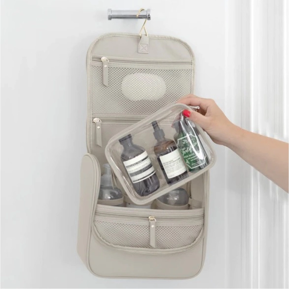 Hanging Travel Washbag Large - Oatmeal