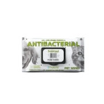 Nutrapet Scented Antibacterial Thick Pet Wipes, 72 Count
