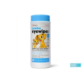 Petkin Jumbo Dog & Cat Eye Wipes, 80 count