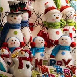 Smiling Snowmen (51 Piece Mini Christmas Wooden Jigsaw Puzzle)