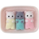 Calico Critters, Persian Cat Triplets, Dolls, Dollhouse Figures, Collectible Toys; Figures and Cradled Accessory Included 